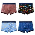 thumbnail image 3 of Shadoumai Boys Underwear 4 Pack, Toddler Boxer Briefs Soft Breathable Kids Shorts Boxer, 3 of 4