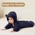 thumbnail image 4 of Baby Girls Boys Warm Jumpsuit Cute Bear Ear Romper Hooded Boy Clothes for Boys 6-9 Months, 4 of 4