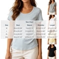 thumbnail image 3 of SSZMDLB Women T-Shirts Short Sleeve Scoop Neck Summer Tops Basic Tee Shirt Comfy Casual Everyday Wear Workout Clothes, White M, 3 of 5