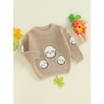 thumbnail image 5 of Jxzom Toddler Baby Boy Girl Halloween Sweaters Long Sleeve Ghost/Skull Embroidery Sweatshirts Knit Sweater Tops Fall Winter Clothes, 5 of 8