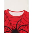 thumbnail image 4 of Fdqin Boys Shorts Sets 4Pcs Spider Print Short Sleeve T-Shirt and Sports Shorts Summer Outfits for Kids Black red 11-12 Years, 4 of 7