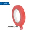 thumbnail image 3 of Uxcell 3 Pcs Ruban de Masquage Rouge de 0,7 Po de Large 60 Yards Rouleaux de Ruban pour Peintres pour Maison Bureau, 3 of 7