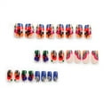 thumbnail image 4 of Fofosbeauty 24pcs Press on False Nails Tips,Square Fake Acrylic Nails,Watercolor Flower, 4 of 9