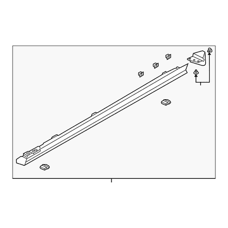 Genuine OE Mazda Rocker Molding - BCJH-51-P50D-51
