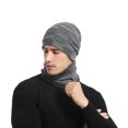 thumbnail image 1 of LSLJS Two Pieces Of Mixed Color Knitted Woolen Thick Hat and Scarf For and Winter Warm Suit Gifts for Men, 1 of 5