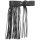 thumbnail image 1 of 1pc Punk Style Leather Tassel Skirt Fashionable Leather Rivet Wide Belt with Tassel (Black Size L 80-98CM (Waist)), 1 of 4
