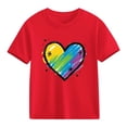 thumbnail image 3 of Agkizg Girls Graphic Tees,Kids Valentine's Day T-Shirt,Valentine Tee Cute Short Sleeve Cotton Shirt with Romantic Print, 3 of 5