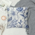 thumbnail image 2 of PIKWEEK  Floral Blue and White Flower Throw Pillow Covers French Country Decorative Square Pillow Case Cushion Cover for Couch/Bed/Car, 2 of 5