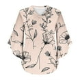 thumbnail image 6 of Neewe Long Sleeve Shirts for Women 2025 Fall Tops Floral Print Pleated Dressy Casual Blouses, 6 of 7