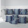 thumbnail image 5 of Enchanted Peacock Indoor/Outdoor Pillow with Removable Cover in Indigo 16x16, 5 of 7