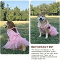 thumbnail image 6 of HQREA Luxury Dog Tulle Dress- Extra Large, Princess Wedding Tutu Skirt with Flower Bowknot for Female Dogs, 6 of 7