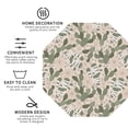 thumbnail image 3 of Lsque Halloween Cactus Pattern 4" Drink Coasters Set of 4, PVC Leather Absorbent Coasters, Table Coaster Set Decorative Coffee Cup Coasters Housewarming Gift -Octagon, 3 of 6