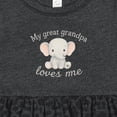 thumbnail image 4 of Inktastic My Great Grandpa Loves Me Elephant Girls Baby Dress, 4 of 5