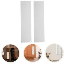 Foxnovo 1Set Stainless Steel Door Kick Plate Durable Metal Door Protector Silver