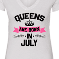 thumbnail image 4 of Inktastic Queens Are Born in July Women's V-Neck T-Shirt, 4 of 5