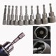 thumbnail image 4 of 8Mm-19Mm Socket Sleeve Magnetic Nut Driver Set Adapter Drill Bit 1/4'' Hex Shank, 4 of 4