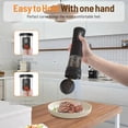 thumbnail image 5 of Electric Salt and Pepper Grinder Set with Battery Display Rechargeable Base, External Adjustable Coarseness, Automatic Ceramic Salt & Pepper Shakers Mills(Black Pro), 5 of 5