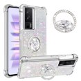 thumbnail image 1 of Funda para Xiaomi POCO F5 Pro 5G con Brillo Líquido Flotante, Purpurina, Parachoques y Anillo Giratorio Soporte, 1 of 5