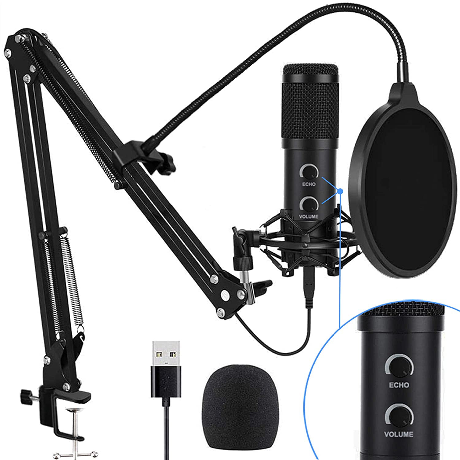 Karaoke Singing and Gaming LIONCAST UNIVERSAL Mic NEW PC USB Microphone Vocal 