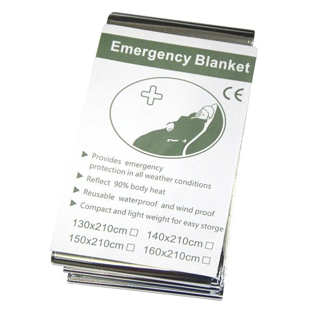 Cortina de lámina de manta de rescate de emergencia impermeable al aire libre (160x210cm)