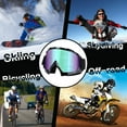 thumbnail image 3 of Ludlz Motorcycle Motocross Goggles, Windproof Dustproof ATV Off Road Bike Glasses for Men, Women Dirt Bike Riding, Cycling, Ski Snowboard Sports Outdoor Goggles, 3 of 8
