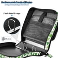 thumbnail image 4 of FORMRS Zipper Binder with Shoulder Strap 2-inch Ring 500 Sheet Capacity File Bag, Green Dot Triangles Pattern, 4 of 5
