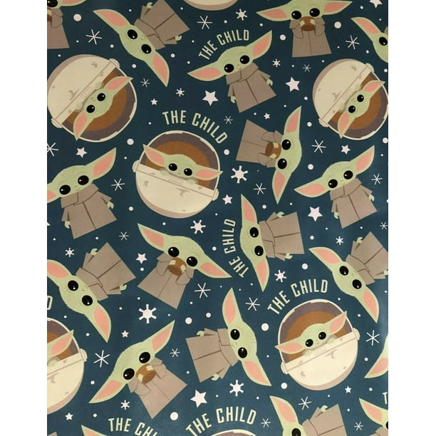 Star Wars The Mandalorian The Child Baby Yoda Christmas Wrapping Paper 40 Sq Ft Walmart Com Walmart Com