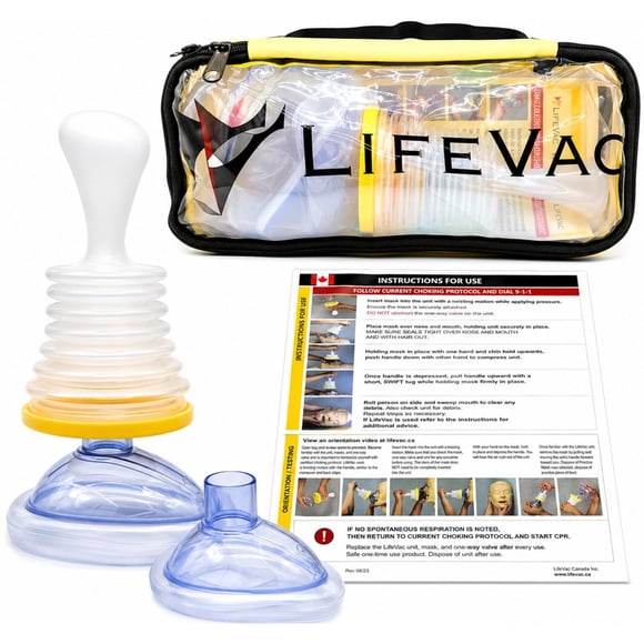 LifeVac Travel Kit - Choking Rescue Device, Portable Suction Rescue Device First Aid Kit for Kids and Adults, Portable Airway Suction Device | Anti Choking Device for Children and Adults