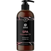 Relaxing Massage Oil for Massage Therapy - Nourishing Lavender Body Oil for Dry Skin Care with Sweet Almond Oil and Sage - Aromatherapy Massage Oil for Men and Women, 8 fl oz