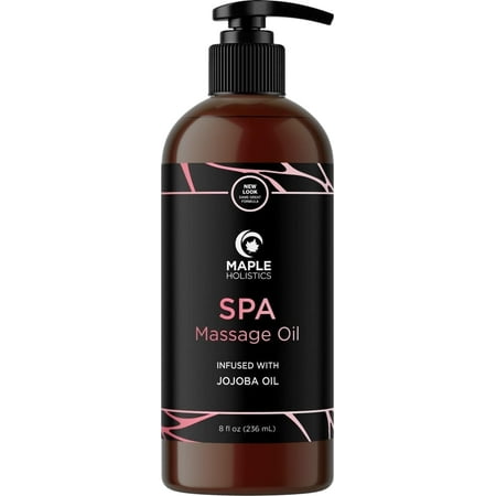 Relaxing Massage Oil for Massage Therapy - Nourishing Lavender Body Oil for Dry Skin Care with Sweet Almond Oil and Sage - Aromatherapy Massage Oil for Men and Women, 8 fl oz