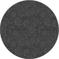 thumbnail image 1 of Ahgly Company Machine Washable Indoor Round Transitional Charcoal Black Area Rugs, 6' Round, 1 of 7