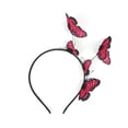 thumbnail image 5 of HuangHuanChen Women Butterfly Fascinators Headclip Headbands Fascinators Hat Headpiece for Women Headband For Women Hair Day Accessories for Women Hot Pink Summer Sales Under $1, 5 of 7