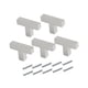 thumbnail image 5 of Paquete de 5 manijas de gabinete para muebles, tiradores de acero inoxidable para cocina y baño Plata, 5 of 9