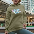 thumbnail image 2 of Lake Bum Tie Dye Text Art Merch Gift, Sand Hooded Sweatshirt or Hoodie, Medium, 2 of 5