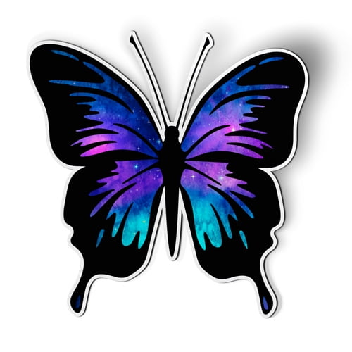 Butterfly Galaxy Pretty Space - 5.5" Magnet for Car Locker Refrigerator