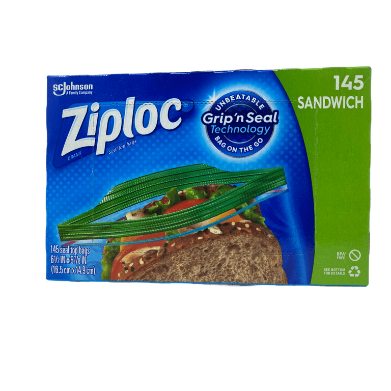 Ziploc Seal Top Bag, Sandwich, 145-count, 4-pack