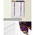 thumbnail image 5 of Yellow Purple Green Tie Up Curtains for Window, Modern Geometric Abstract Thermal Insulted Balloon Shade Adjustable Rod Pocket Curtains Valance Panels for Kitchen Bathroom Café 42 x 45, 5 of 7