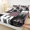 thumbnail image 3 of Homewish Happy Camping Full Size Sheets,Safari Deer Bear Bed Sheets,Country Farmhouse Lodge Sheet Sets For Men Women,Ultra Soft Home Decor,4pcs, 3 of 7