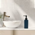 thumbnail image 2 of Unique Bargains 1 Pc Simple Square Soap Pump Dispenser for Laundry Rooms 350ml Blue Black, 2 of 6