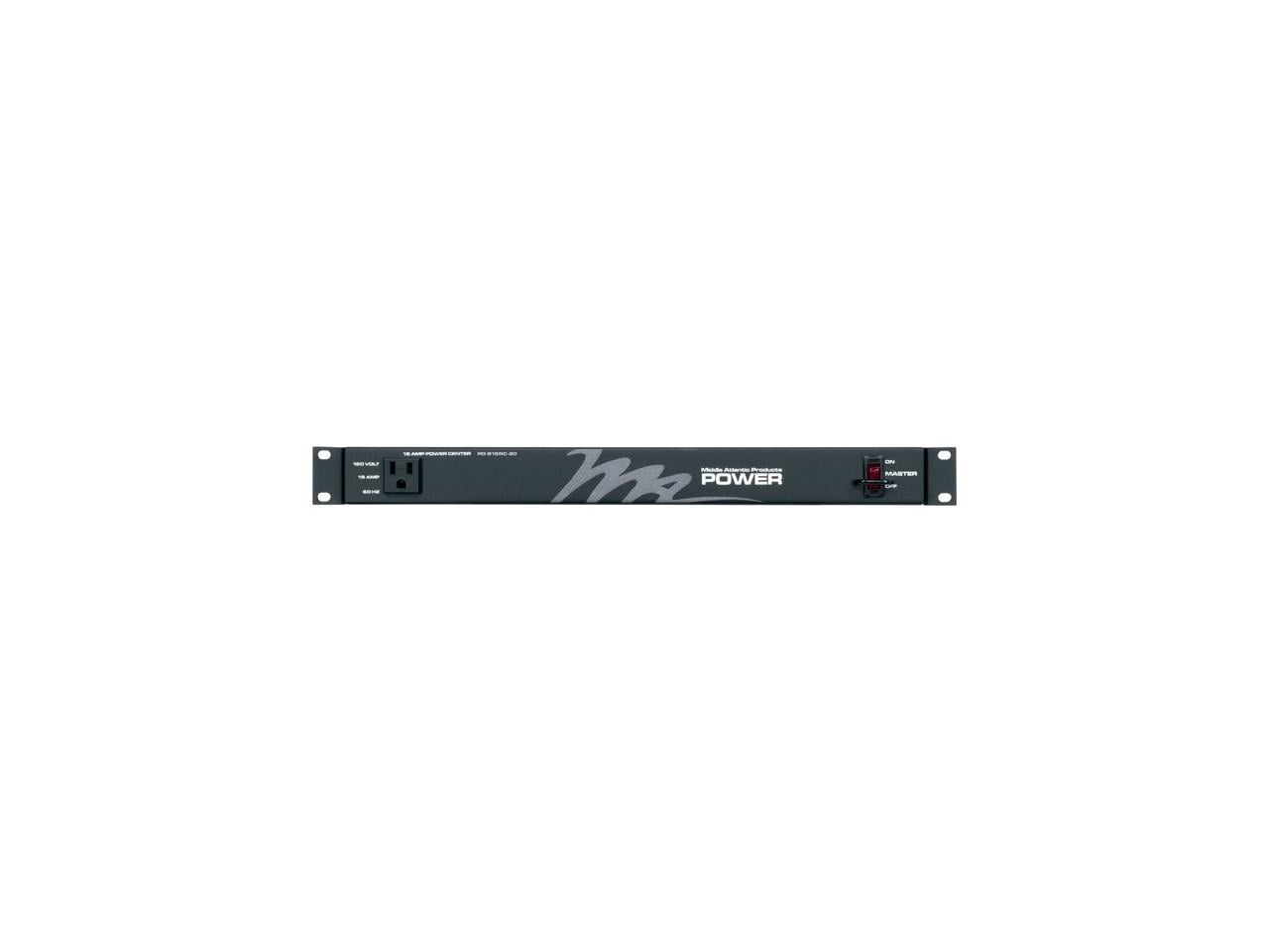 Middle Atlantic Products - PD-915RC-20 - Power Strip, 9 Outlet, (9) NEMA 5-15R, NEMA 5-15P, 20 ft. Cord, 120 V, 15 A,