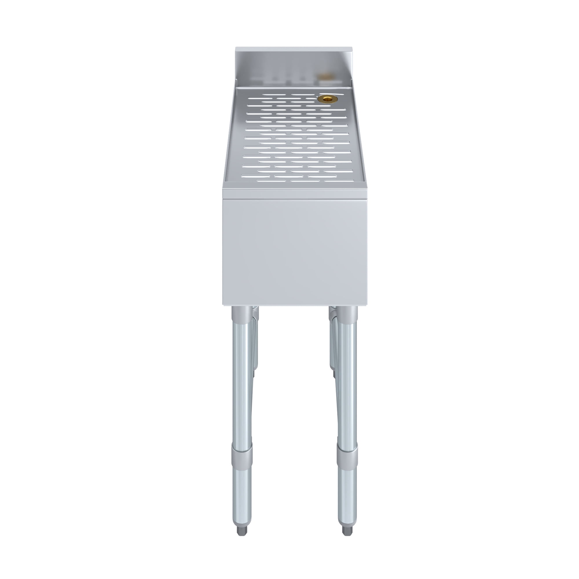 AmGood Underbar Stainless Steel Drainboard 22-1/2 in. x 12 in. x 30 in. H with 3 in. Backsplash