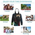thumbnail image 5 of Goofa Vintage Wolf Warrior Pattern Hooded Sweatshirt for Youth Trendy youth sweatshirt Casual Hoodie for Boys and Girls-X-Large, 5 of 6