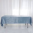 thumbnail image 2 of Balsa Circle 60" x 102" Dusty Blue Rectangular Velvet Tablecloth Reception Catering, 2 of 7