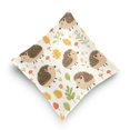 thumbnail image 5 of Cartoon Hedgehog Leaf Throw Pillow Covers Couch Pillowcases Decor for Bed Sofa 18" x 18", 5 of 7