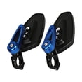 thumbnail image 1 of Xingzhi CNC Handle Bar End Rearview Side View Mirrors Exceptional and Style for Motorcycles Blue 1Set, 1 of 4