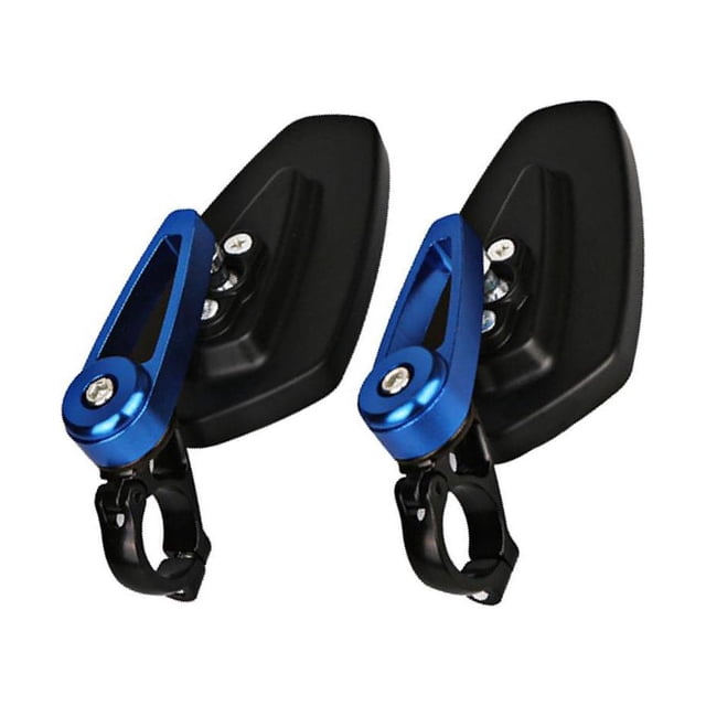 Xingzhi CNC Handle Bar End Rearview Side View Mirrors Exceptional and Style for Motorcycles Blue 1Set