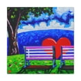 thumbnail image 1 of Lovers' Embrace Bench - Canvas, 1 of 10