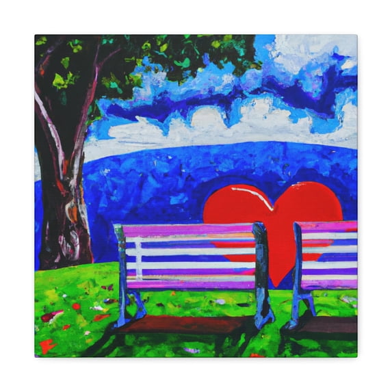 Lovers' Embrace Bench - Canvas
