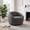 Gray, variant on FOROUTIA 360° Swivel Barrel Chair, 33.5" Oversized Teddy Fleece Accent Chair, Modern Upholstered Round Swivel Armchair for Living Room, Bedroom, Office, Lounge, Gray
