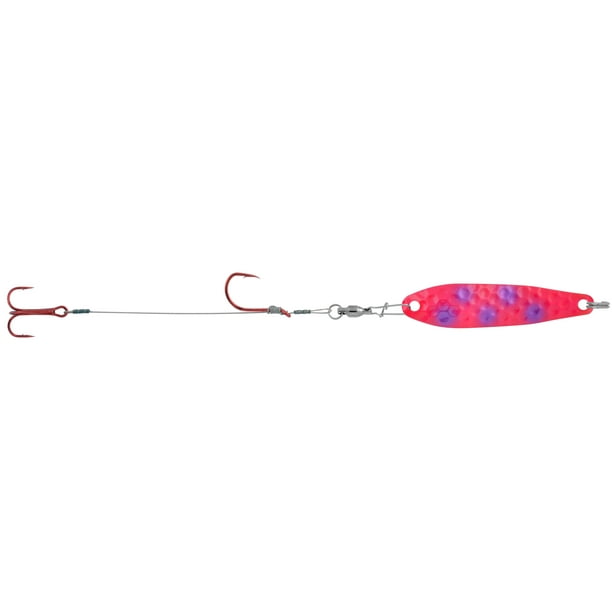 Apex Tackle Worm Wiggler Freshwater Walleye Spoon Fishing Lure, Pink